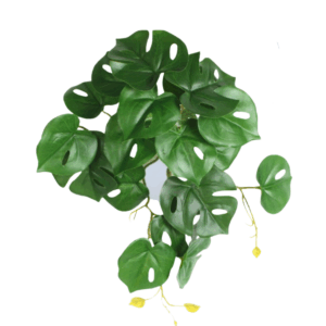 Artificial Mini Potted Monstera Plant in White Pot