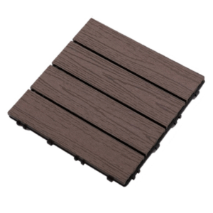 Wood Plastic Interlocking Decking Tiles Design-1 Coffee