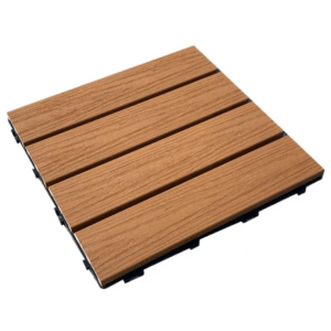 Wood Plastic Interlocking Decking Tiles Design-3 Brown