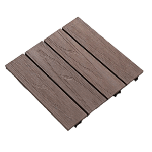 Wood Plastic Interlocking Decking Tiles Design-3 Coffee