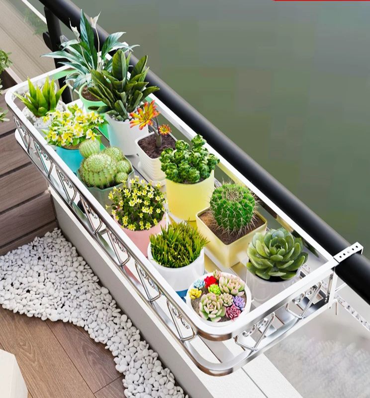 Stainless Steel Hanging Basket Rack - Image 2