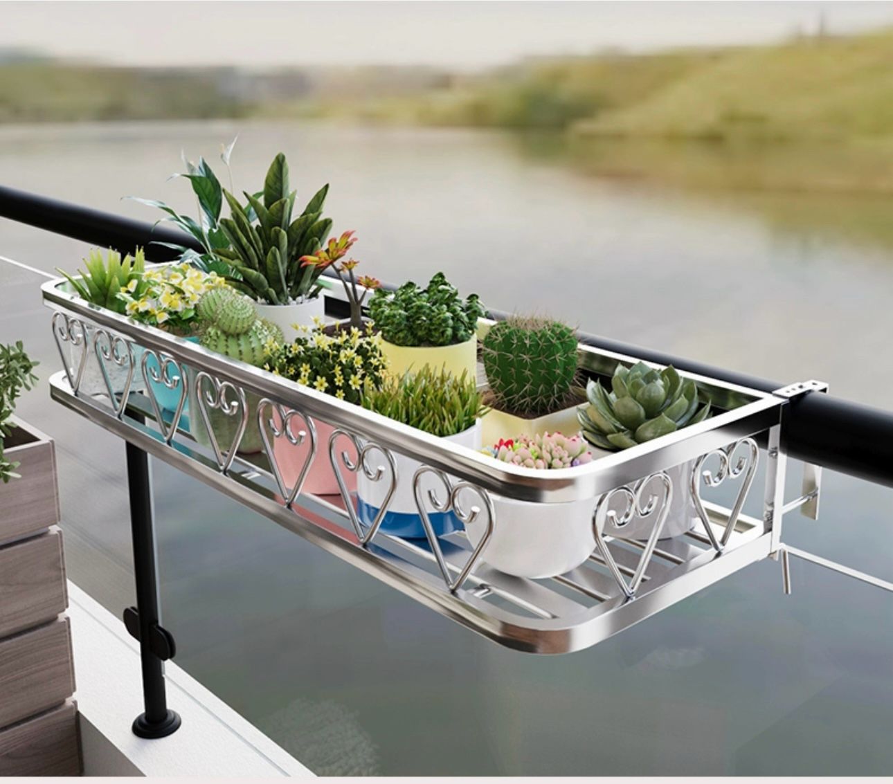 Stainless Steel Hanging Basket Rack - Image 3