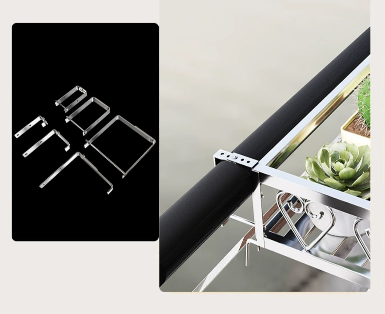 Stainless Steel Hanging Basket Rack - Image 4