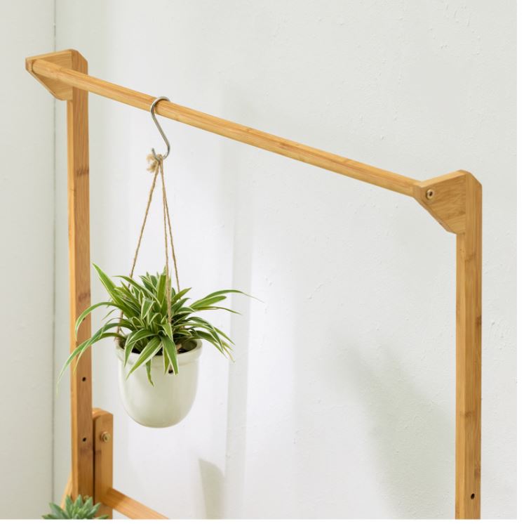 3-Tier Foldable Bamboo Rack Nature Color - Image 4