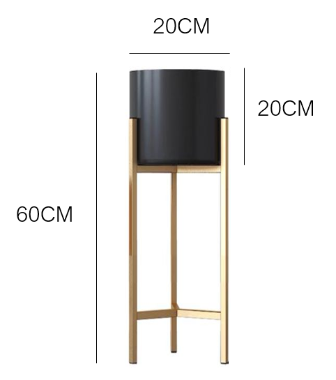 Plant Black Pot with Gold Stand 60cm-90cm - Image 3