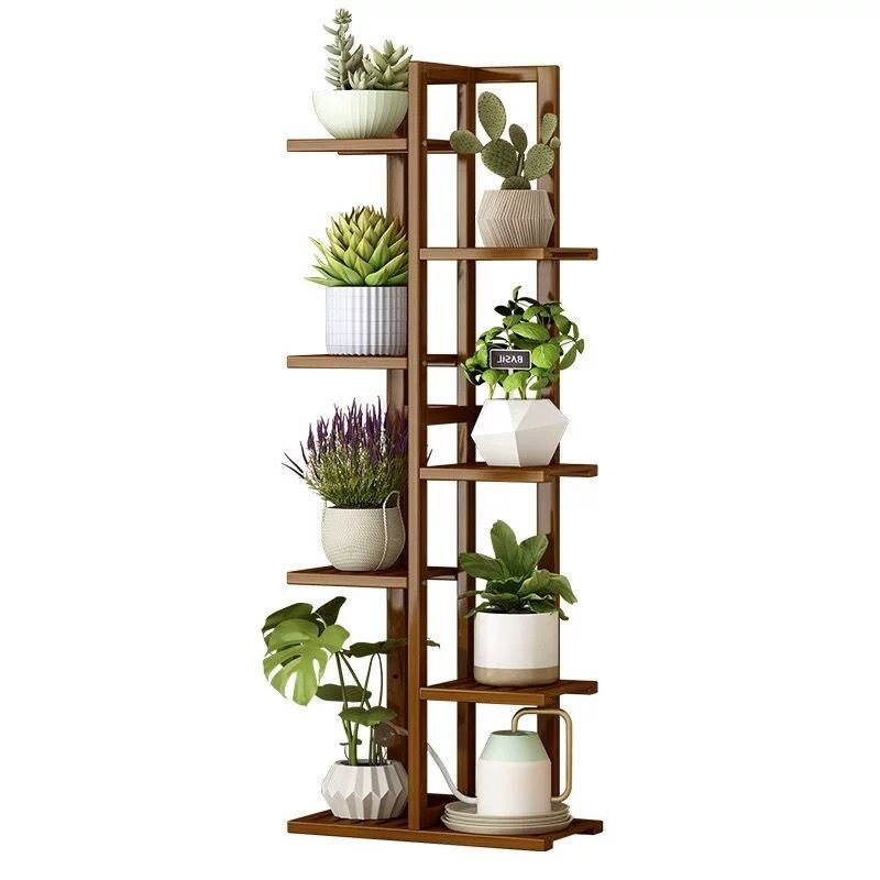 Brown Bamboo Plant Rack 142cm - Image 5