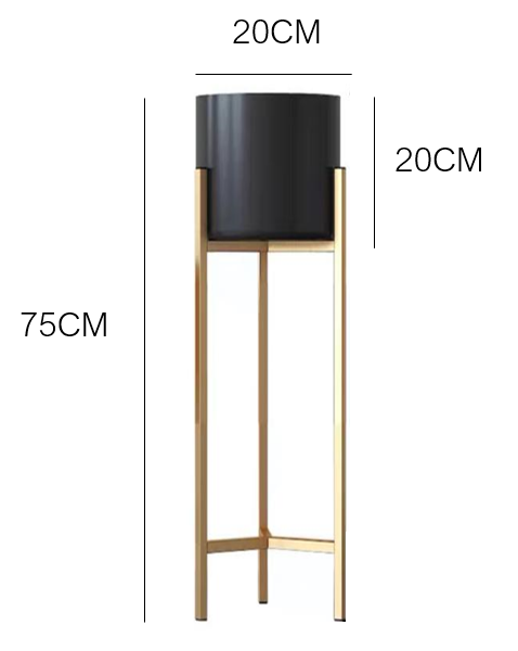 Plant Black Pot with Gold Stand 60cm-90cm - Image 4