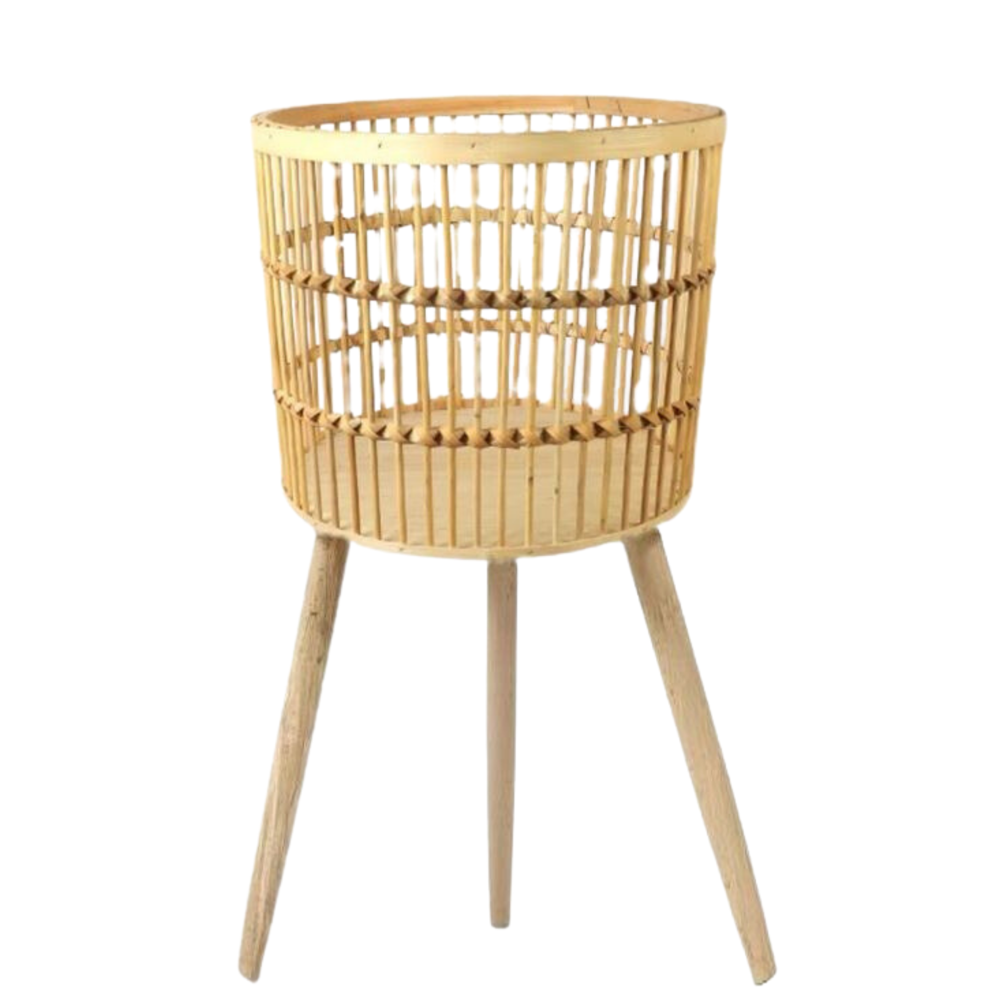 Bamboo Basket With Stand - Image 4