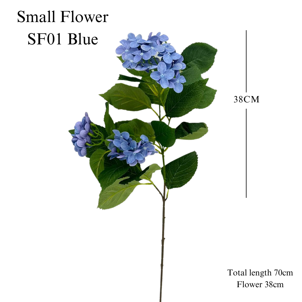 Artificial Hydrangea Flower (3 stems) - Image 10