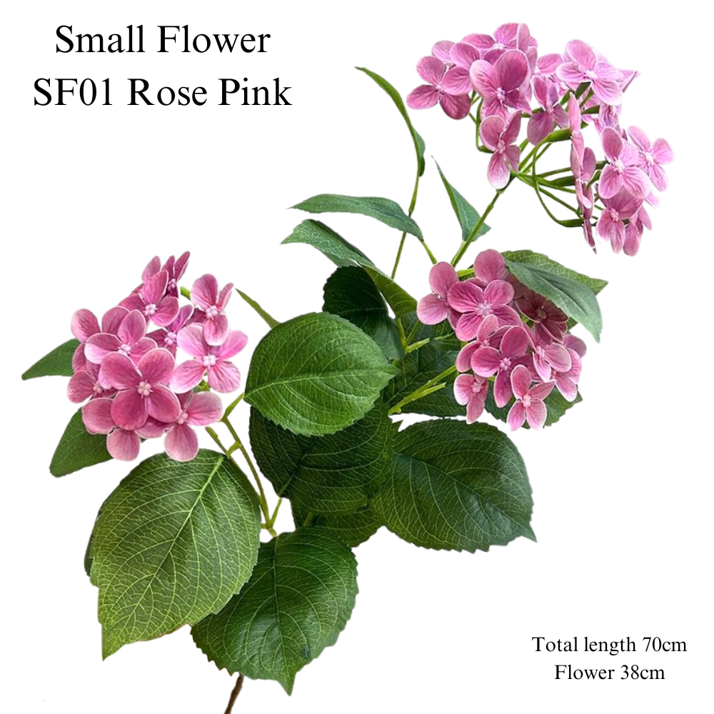 Artificial Hydrangea Flower (3 stems) - Image 9