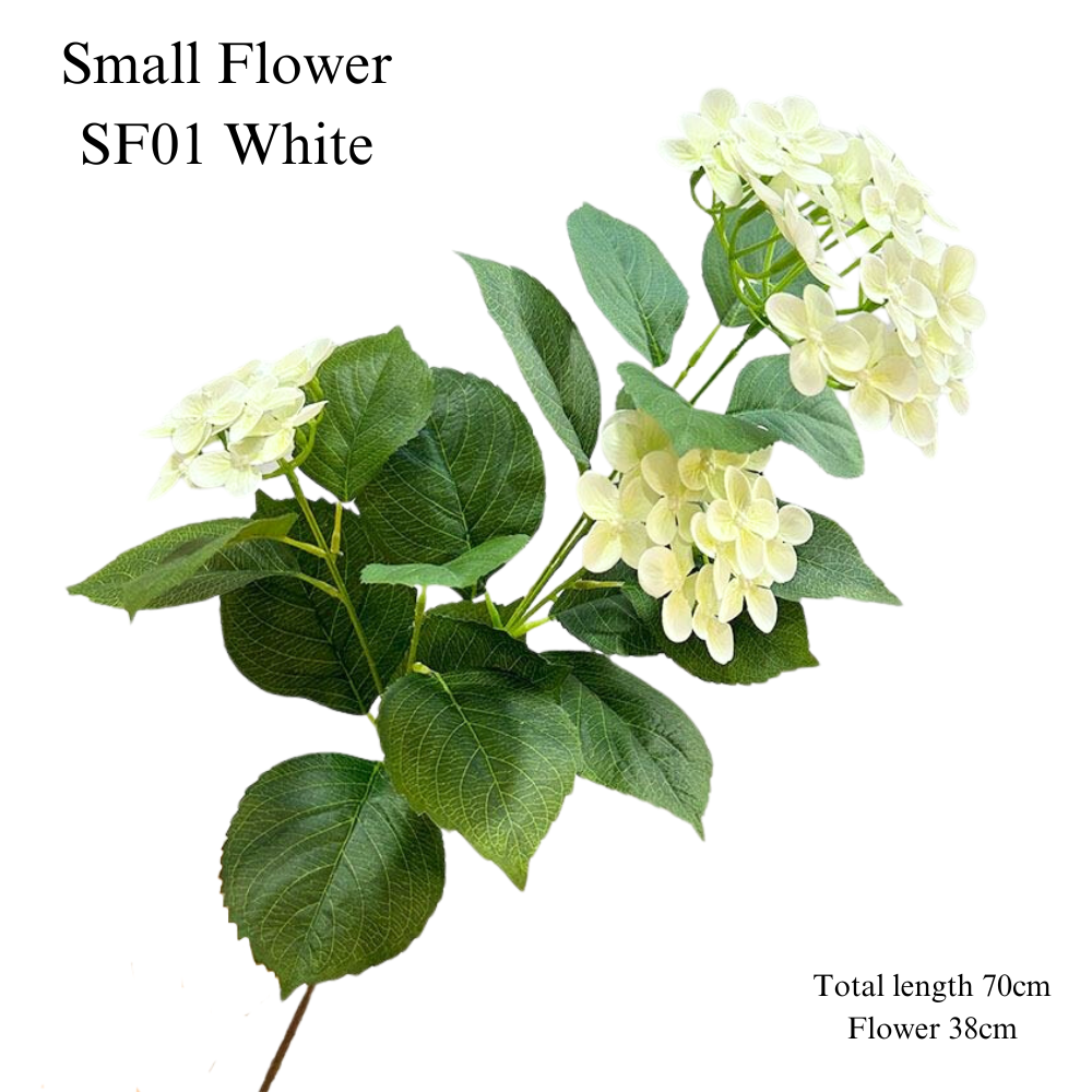 Artificial Hydrangea Flower (3 stems) - Image 7