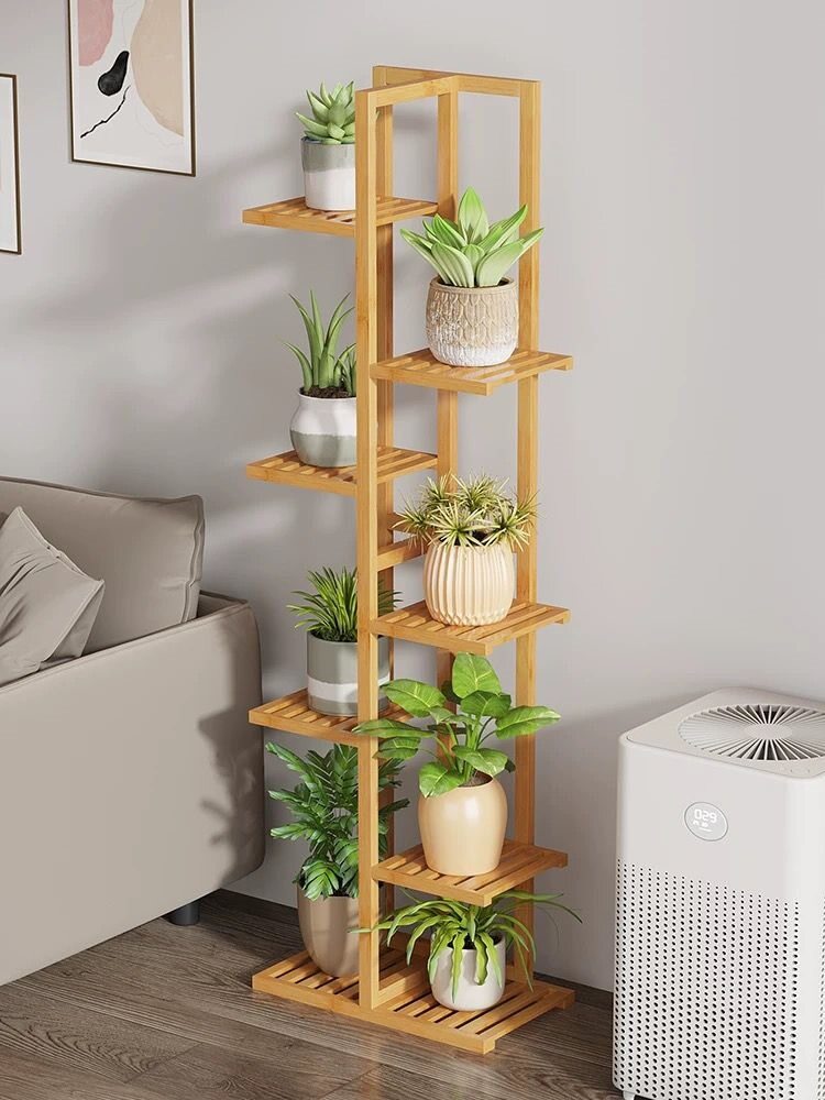 Brown Bamboo Plant Rack 142cm - Image 4
