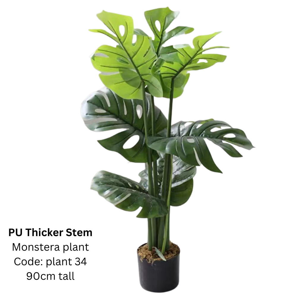 Artificial Monstera Tree 90cm Tall - Image 2