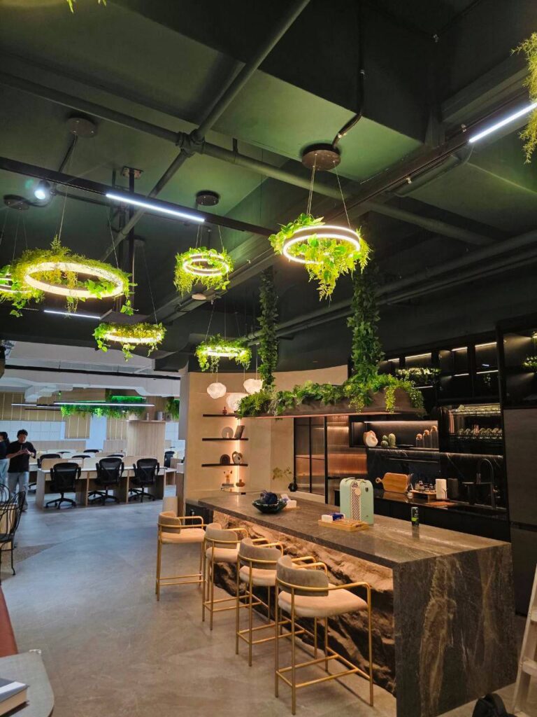 Moss Installation for Interior Design Office hanging 01