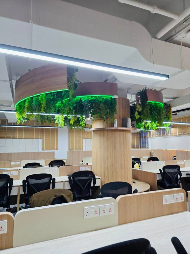 Moss Installation for Interior Design Office hanging 02